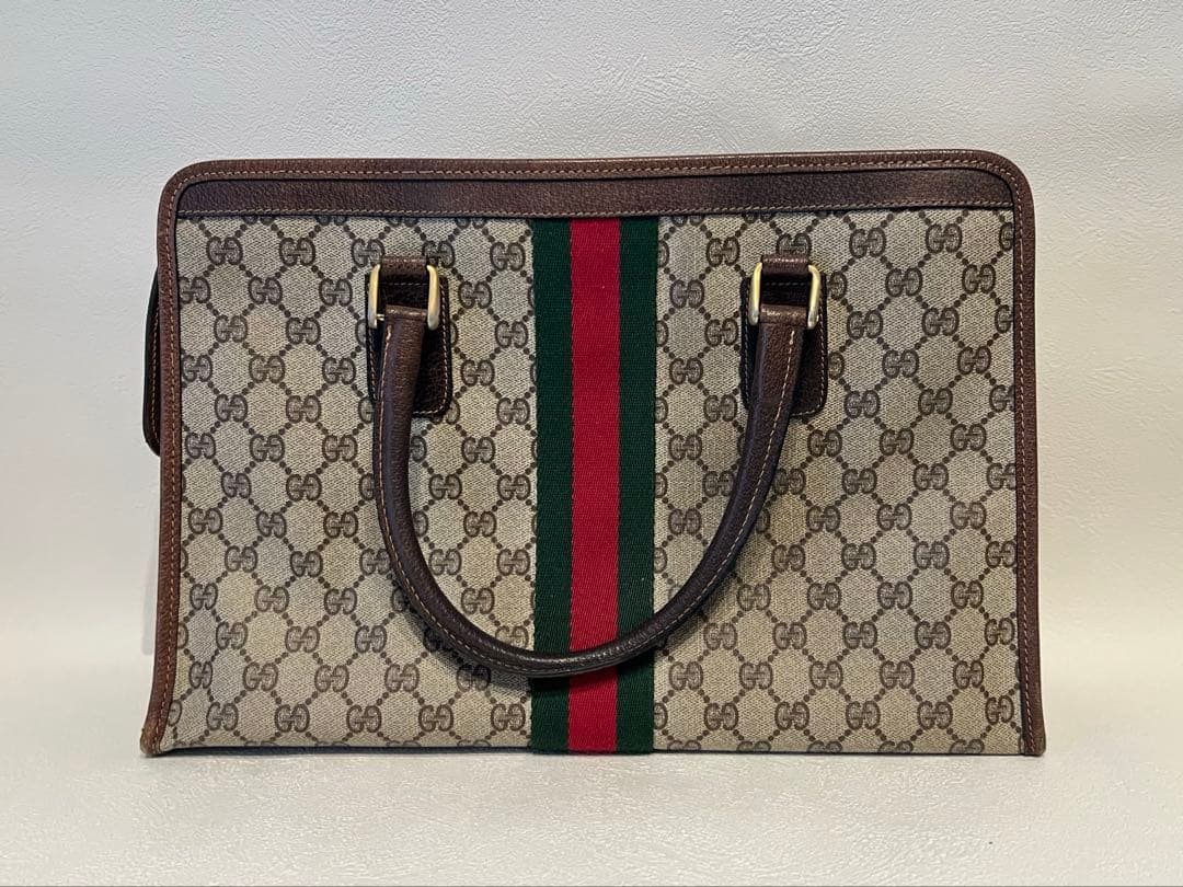 1*す様 GUCCIオールドグッチ ハンドバック ビジネスバッグ