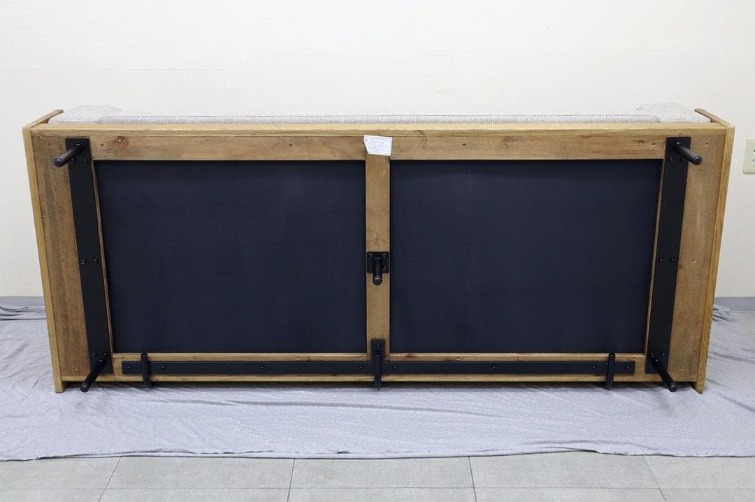 未使用品 ウニコ TREL トレル 3シーター ソファ 天然木 無垢材 フェザー