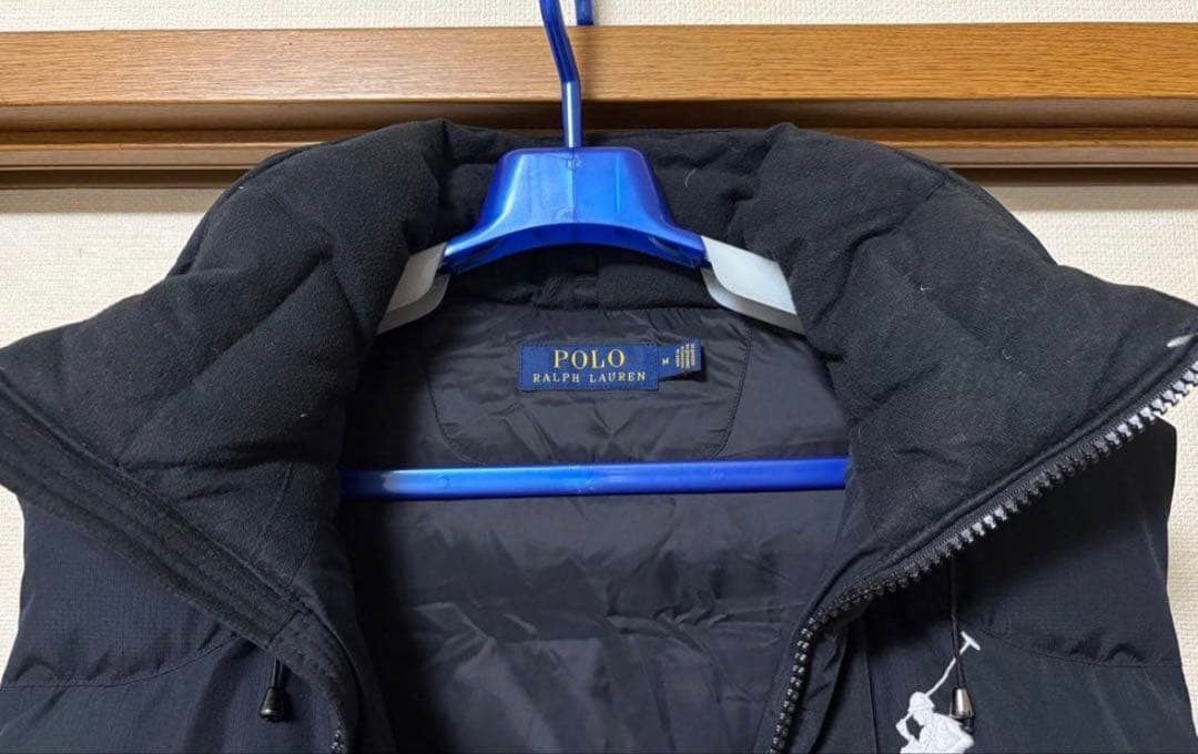 Polo Ralph Lauren フード　ダウンベスト ブラック　ビッグポニー
