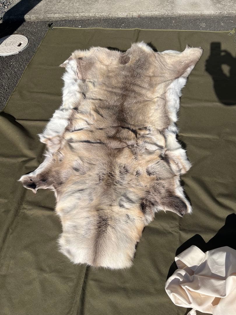 トナカイ　毛皮ラグカーペット