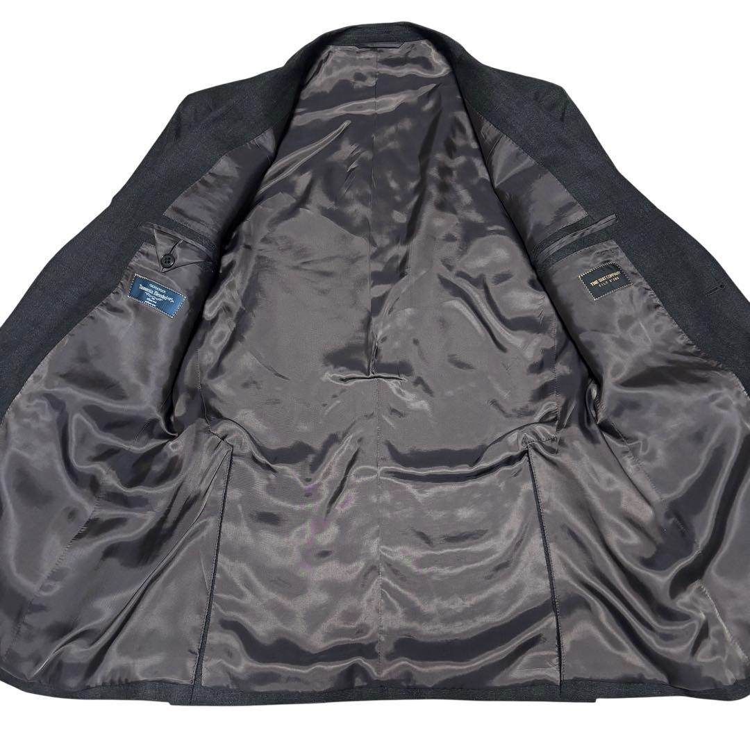 美品 スーツカンパニー 3ピース スーツ ダークブラウン チェック M