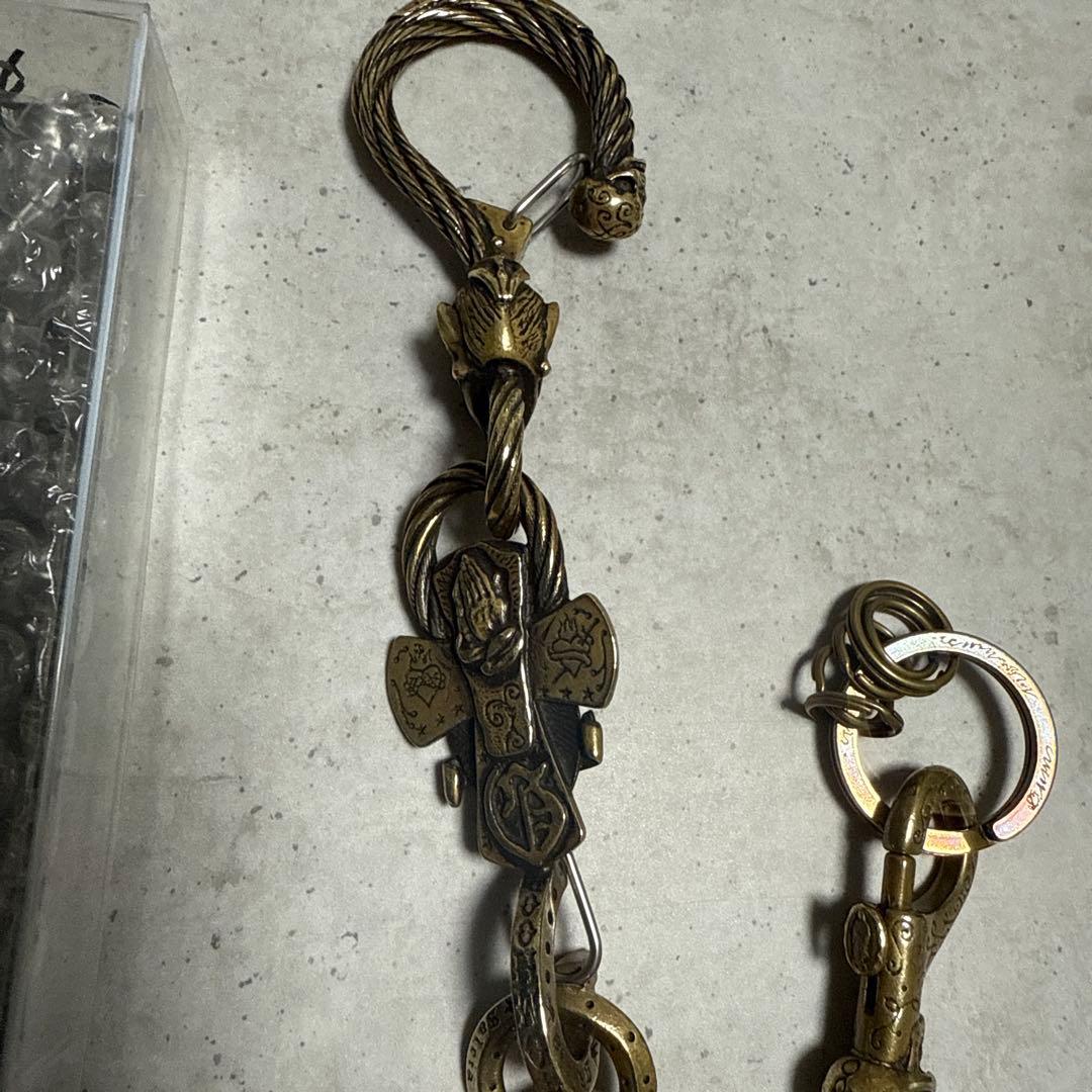 GANGSTERVILLE×galciaウォレットチェーン 真鍮製 ゴールド