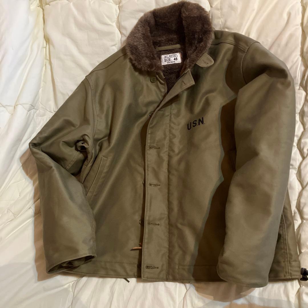 新品同様　HOUSTON USN ミリタリージャケット サイズ 46大きいサイズ