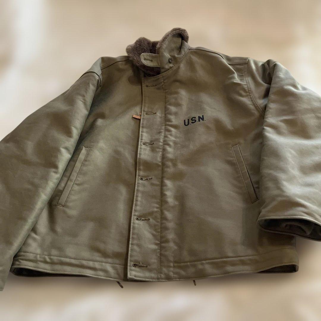 新品同様　HOUSTON USN ミリタリージャケット サイズ 46大きいサイズ
