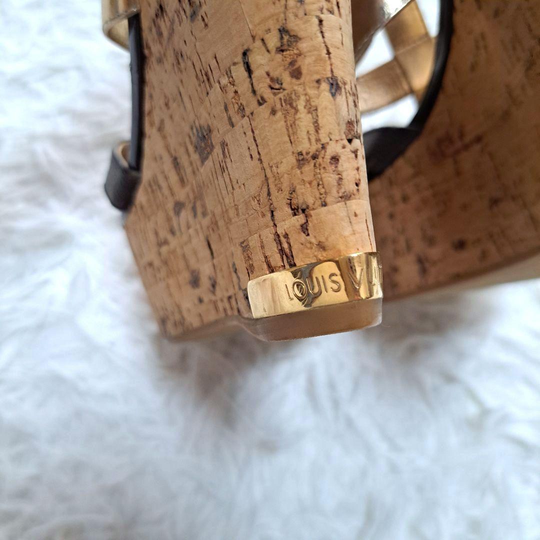 【LOUIS VUITTON】サンダル　モノグラム　ストラップ　ウェッジサンダル