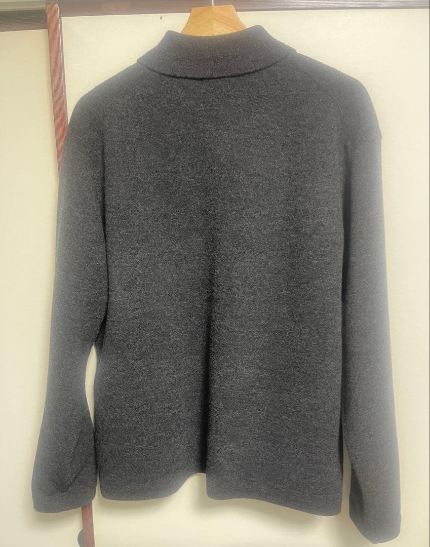 ユニクロC ニットフルジップジャケット ダークグレー Lサイズ