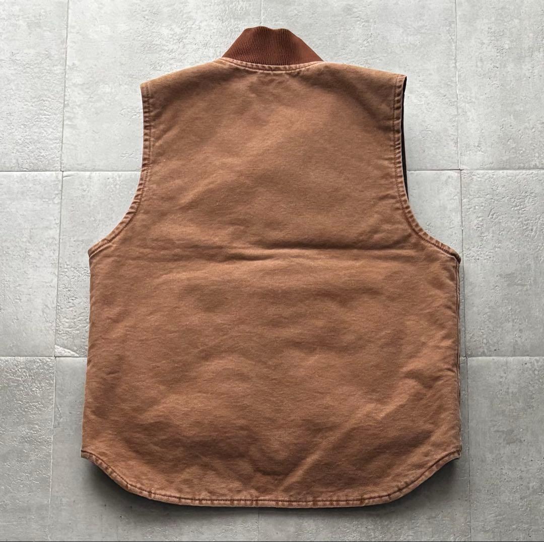 カーハート　ダックベスト　ブラウン　V02 BRN Mサイズ　フェード