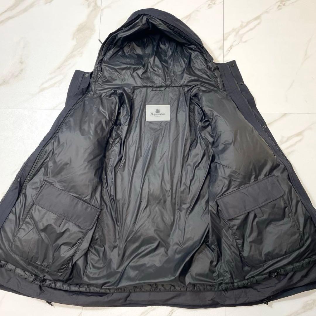 【近年 3way】アクアスキュータム モッズコート ダウンライナー単体可ネイビー