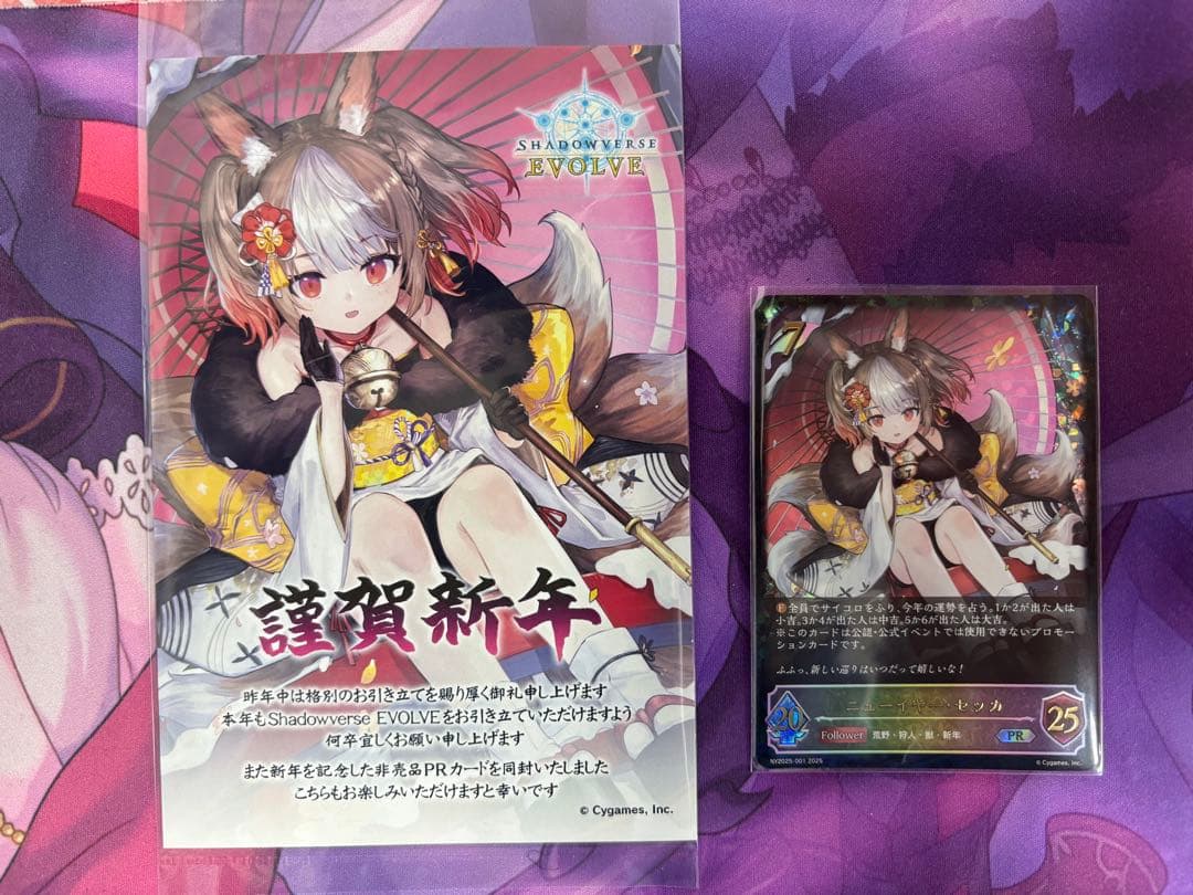 シャドウバースエボルヴ 【 ニューイヤーセッカ 】 プロモ PR ポストカード