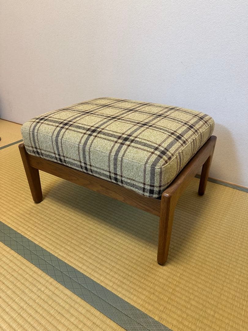 unico VISKA チェック柄オットマン
