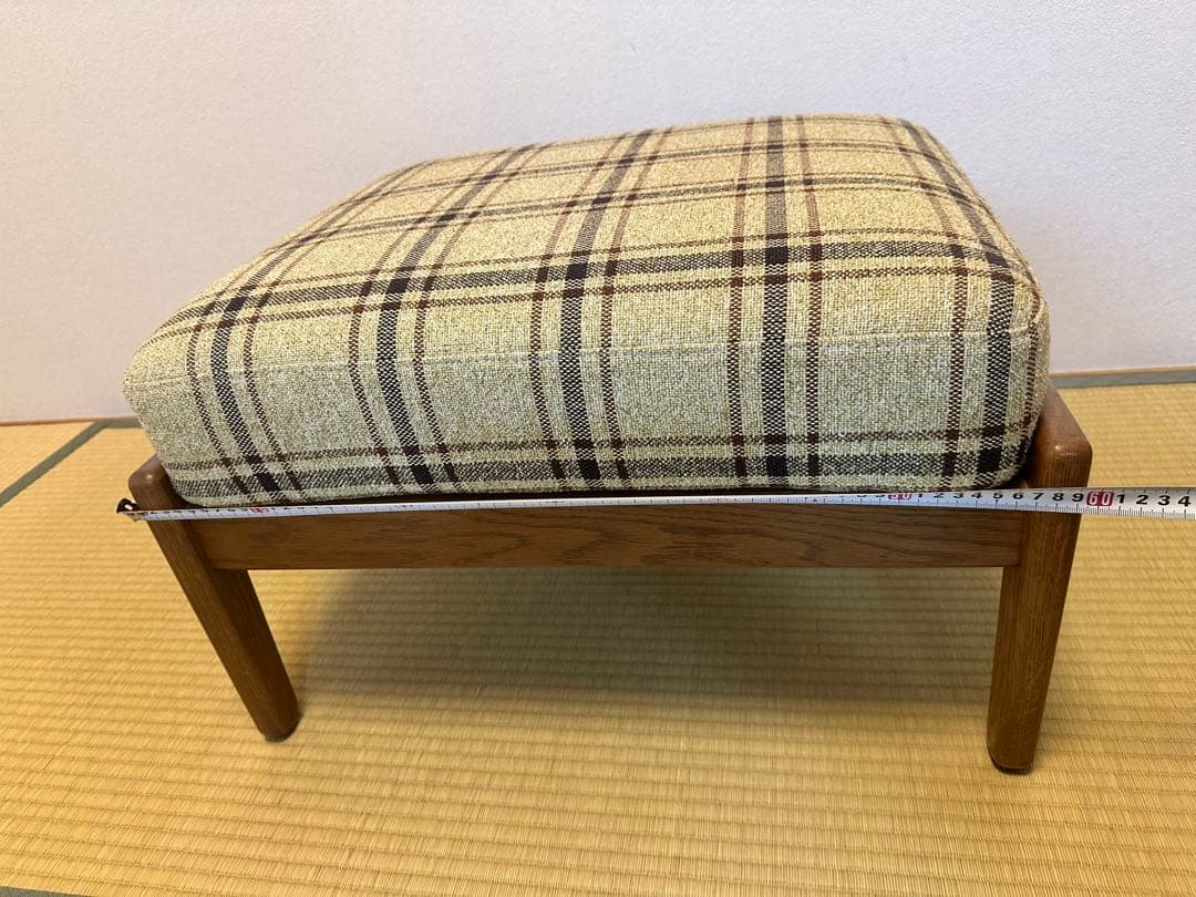 unico VISKA チェック柄オットマン