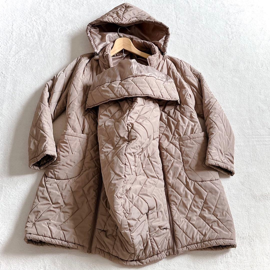 極美品☆【Milk Tea 】Stella 4way ロングママコート ベージュ