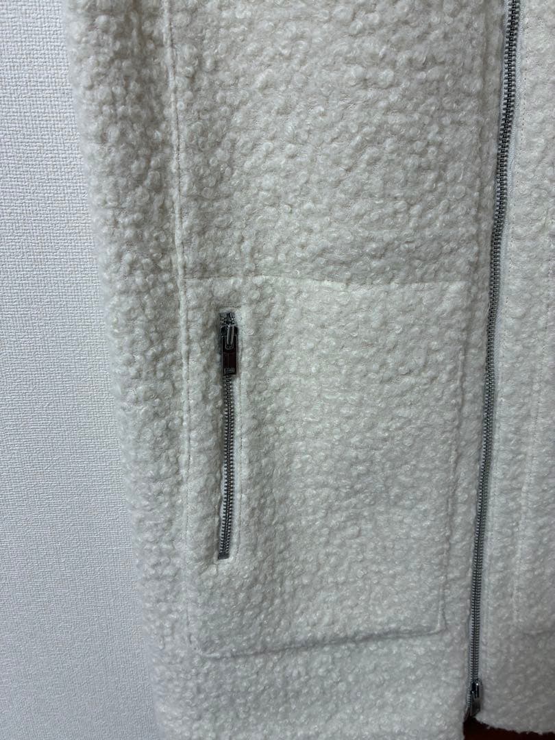 Theory ホワイト ボア　ジップアップ ベスト ジレ クリーニング済