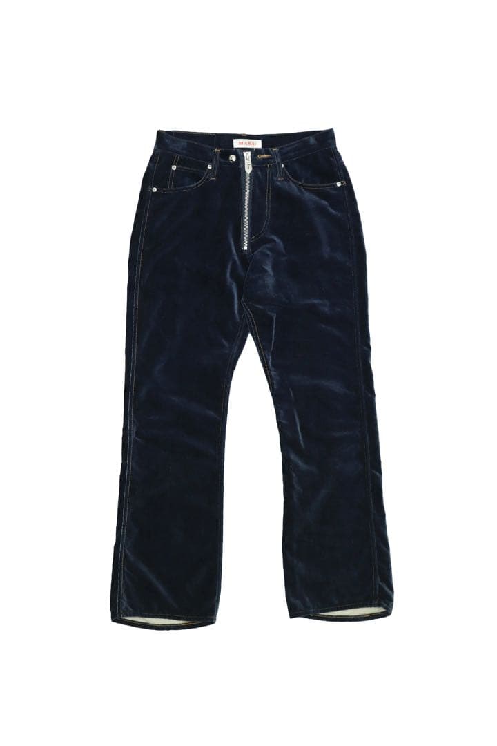 【MASU】 INDIGO VELVET FLARE JEANS