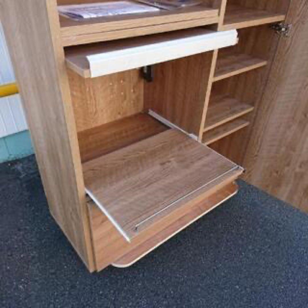 ディノス　ナチュラルウッド 食器棚 スライド扉付き