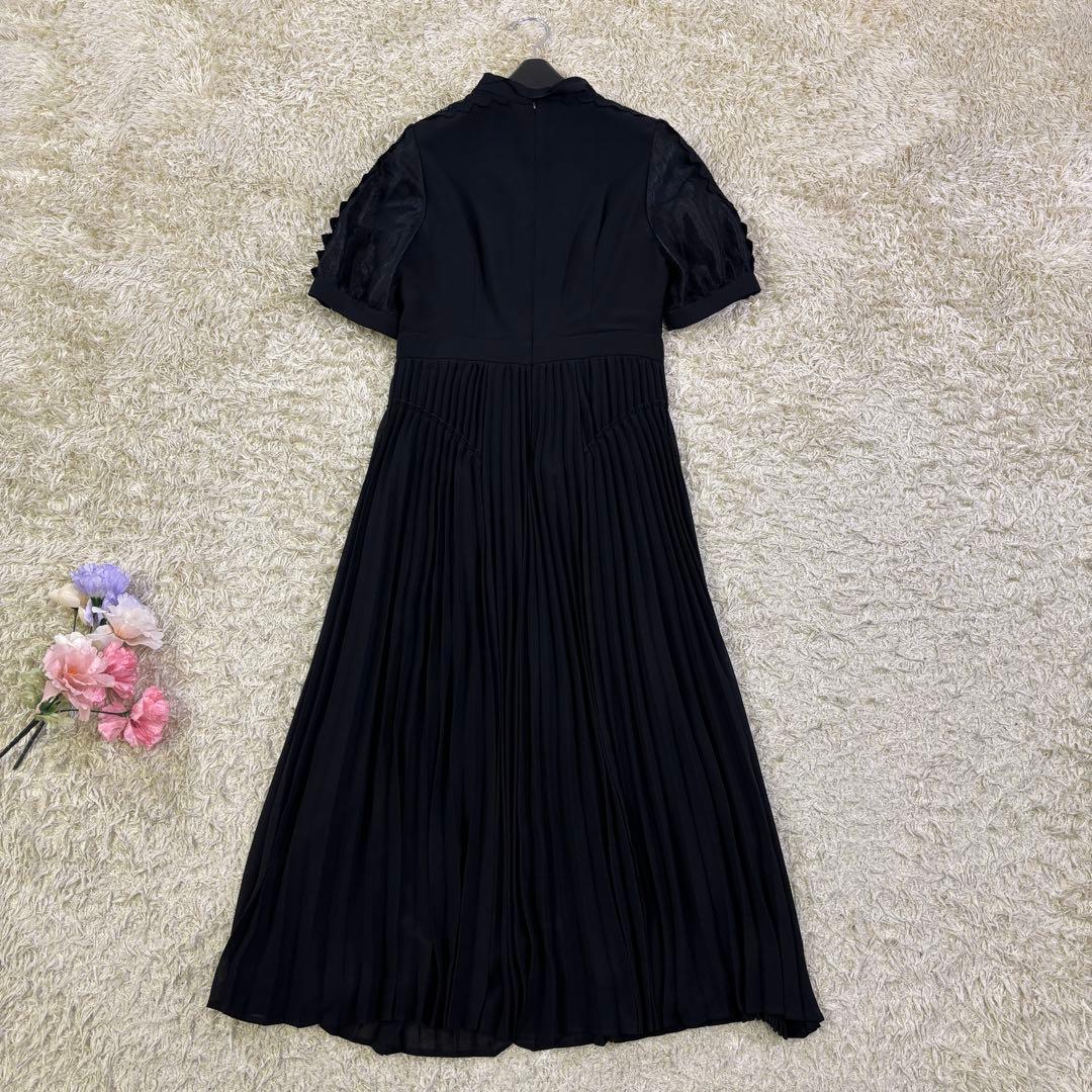 タグ付き新品　セルフォード　ボウタイ　プリーツ　ロング　フレアワンピース　36