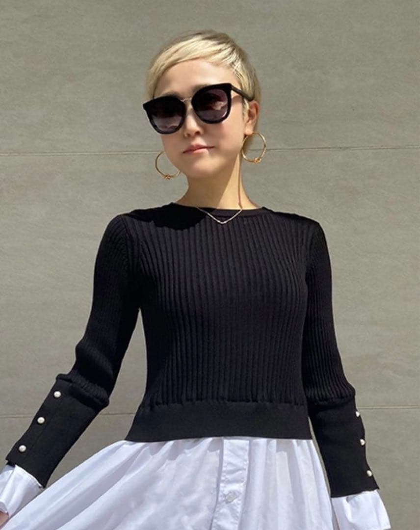 jenne バックパール大人フレンチドッキングワンピース　M