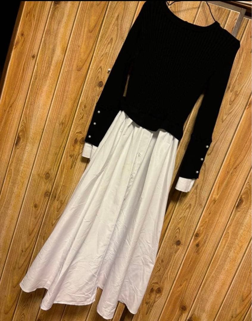 jenne バックパール大人フレンチドッキングワンピース　M