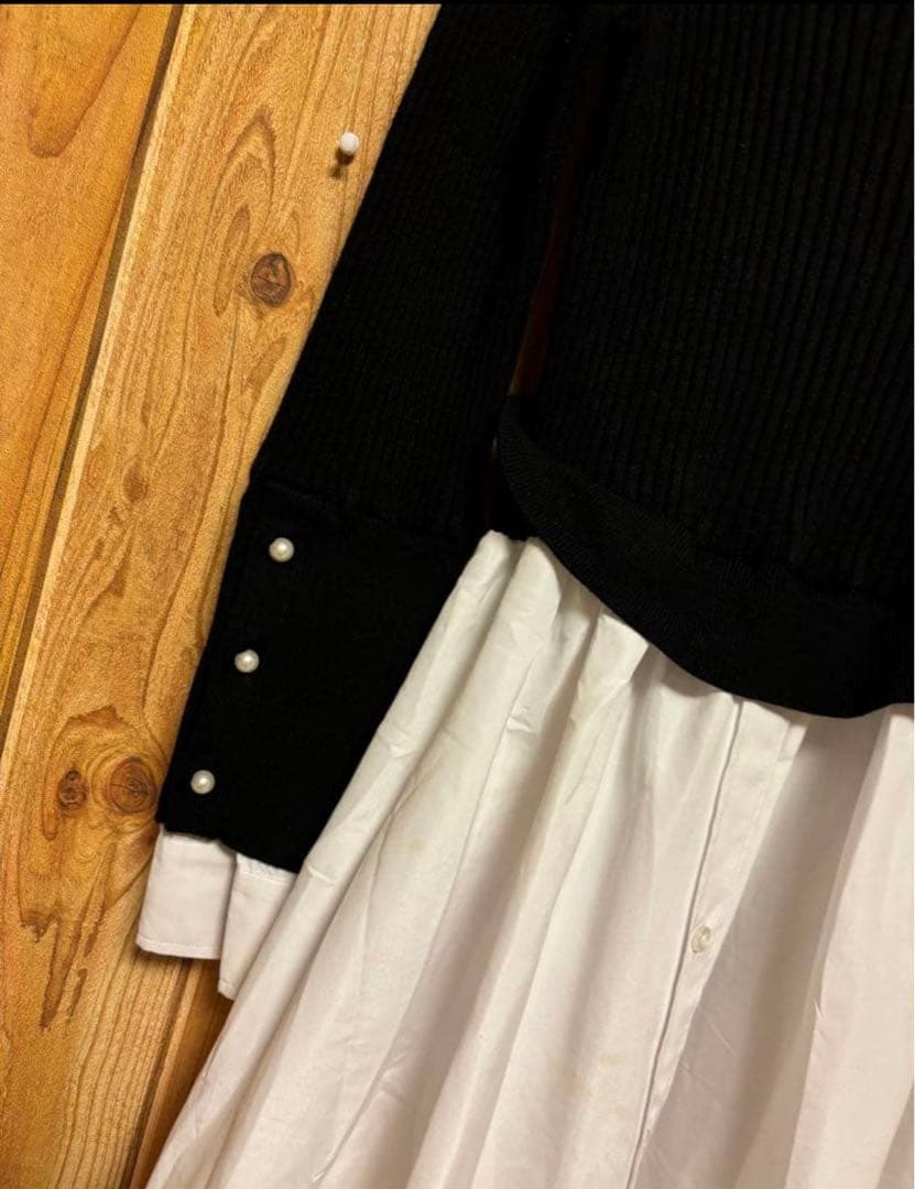 jenne バックパール大人フレンチドッキングワンピース　M