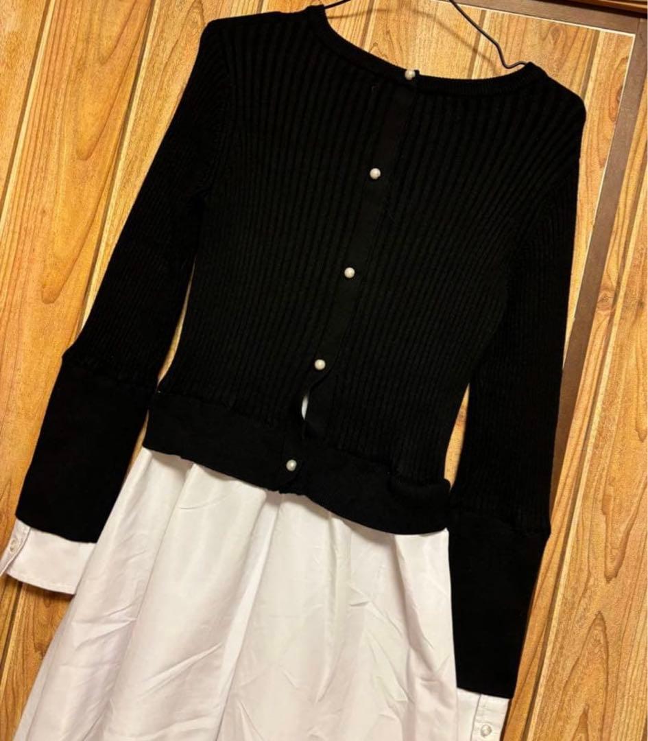 jenne バックパール大人フレンチドッキングワンピース　M