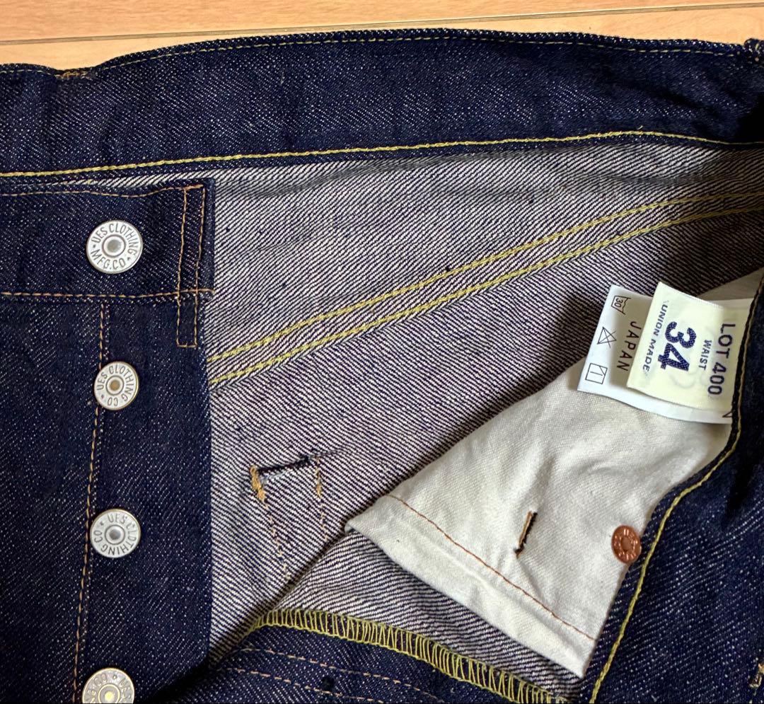 UES 400T 日本製セルビッジデニム 34インチテーパード