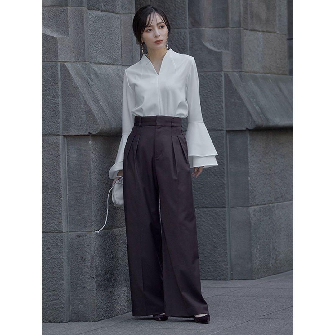 アニュアンス anuans ラッフルスリーブブラウス