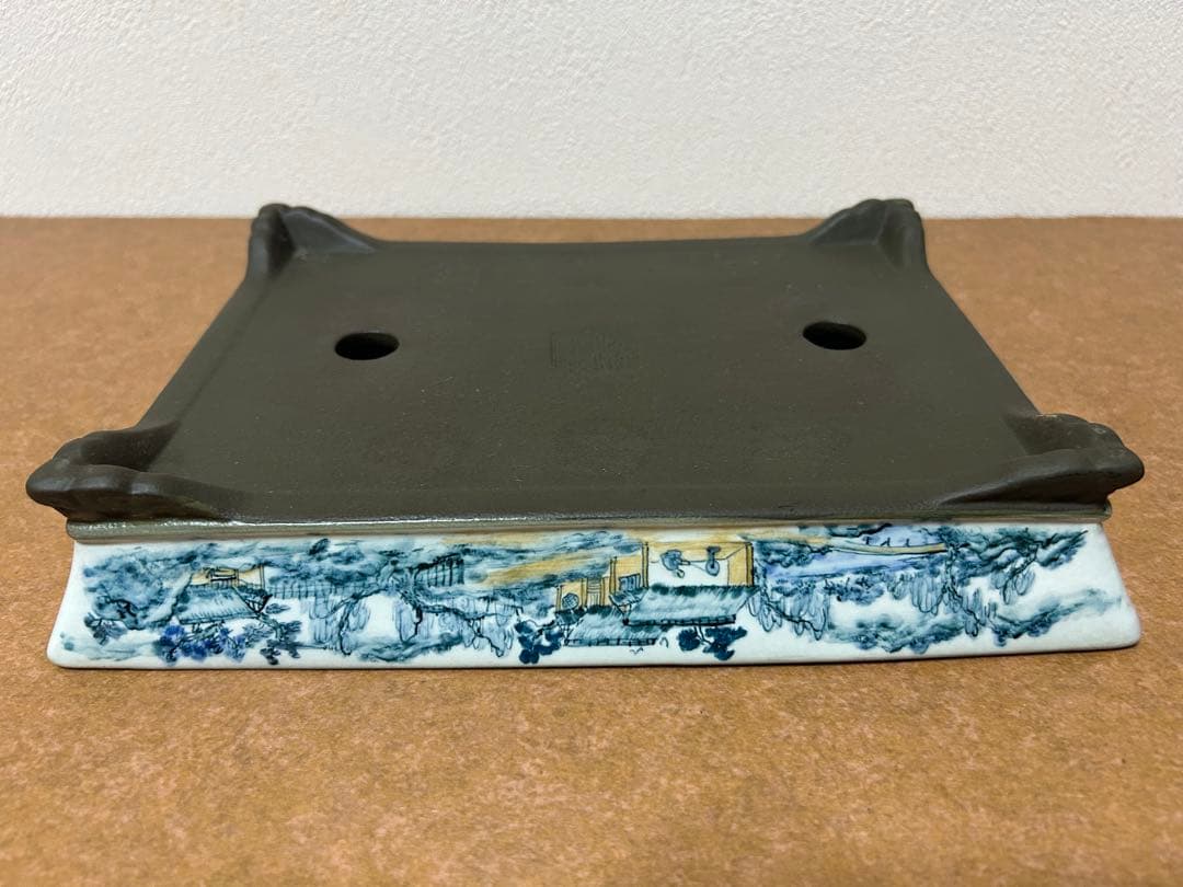 陶翠　絵鉢　盆栽鉢　小品盆栽　山野草