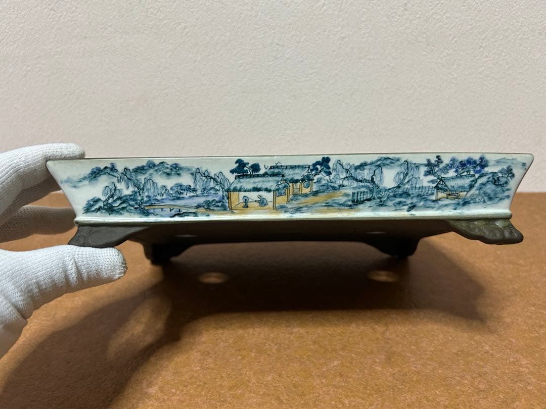 陶翠　絵鉢　盆栽鉢　小品盆栽　山野草