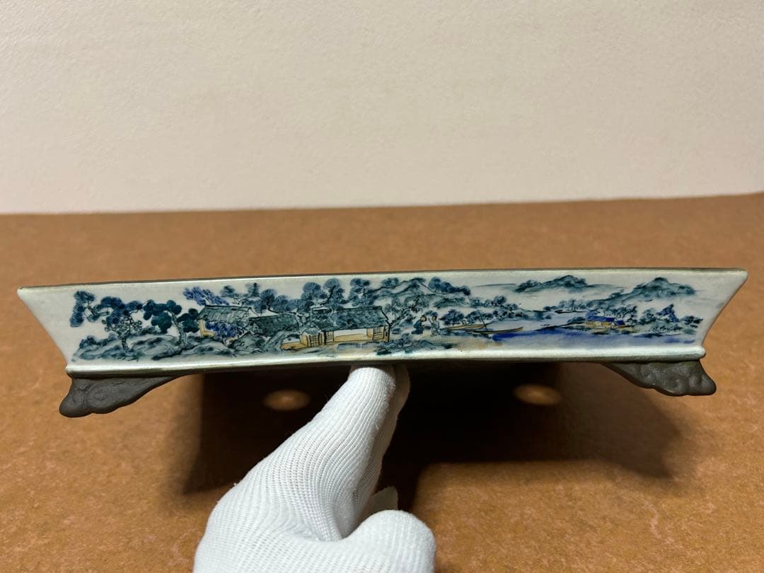 陶翠　絵鉢　盆栽鉢　小品盆栽　山野草