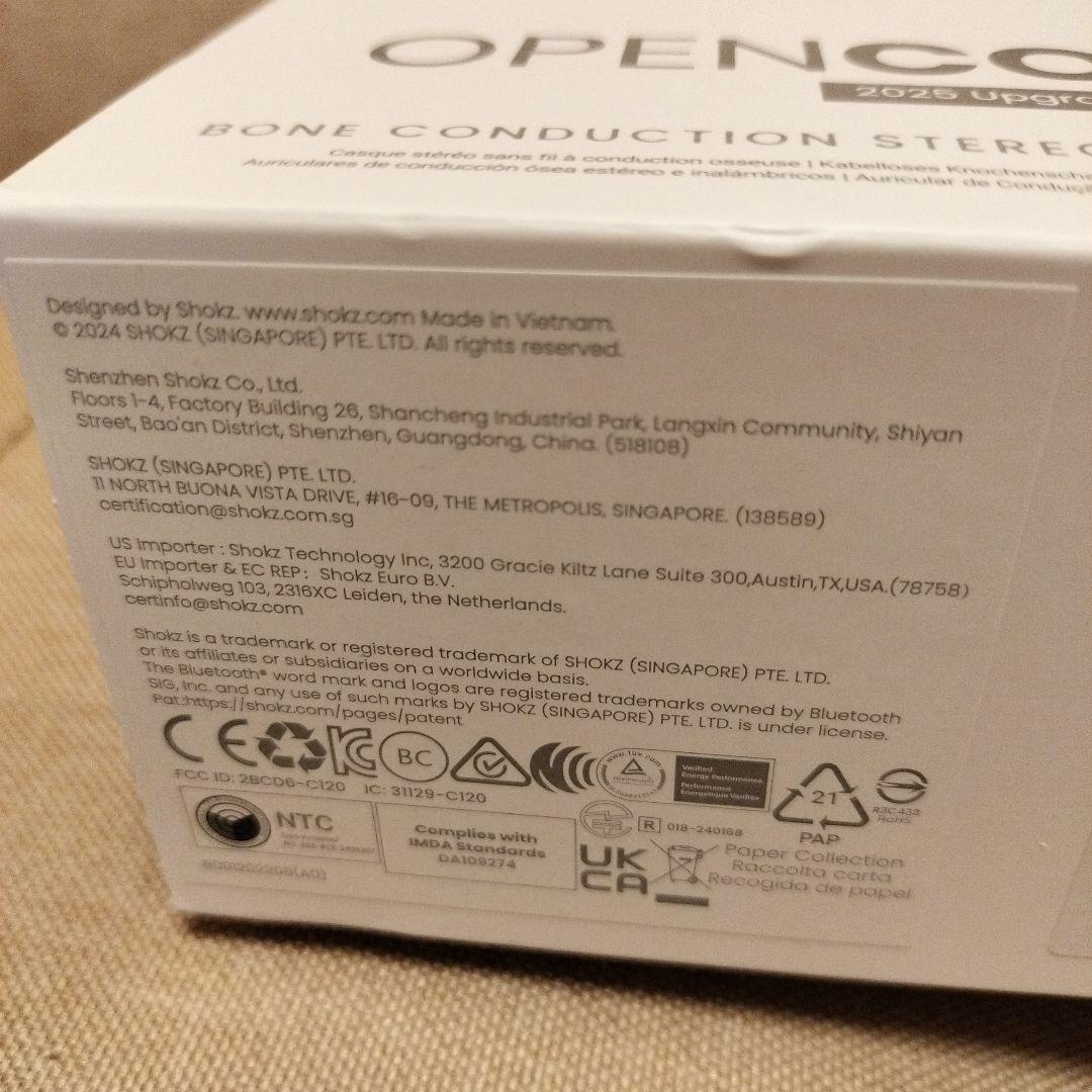 特価 SHOKZ OpenComm2 2025 Upgrade 骨伝導イヤホン