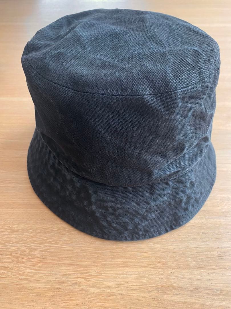 PRADA プラダ ブラック バケットハット ヴィンテージ加工　メンズLサイズ