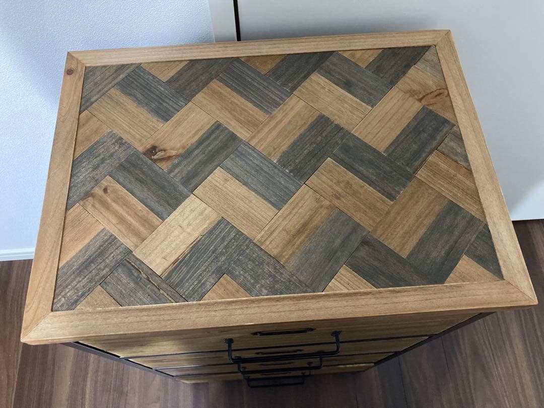 【東谷 チェスト4D HRN-182 302】天然木×スチール】4段引き出し