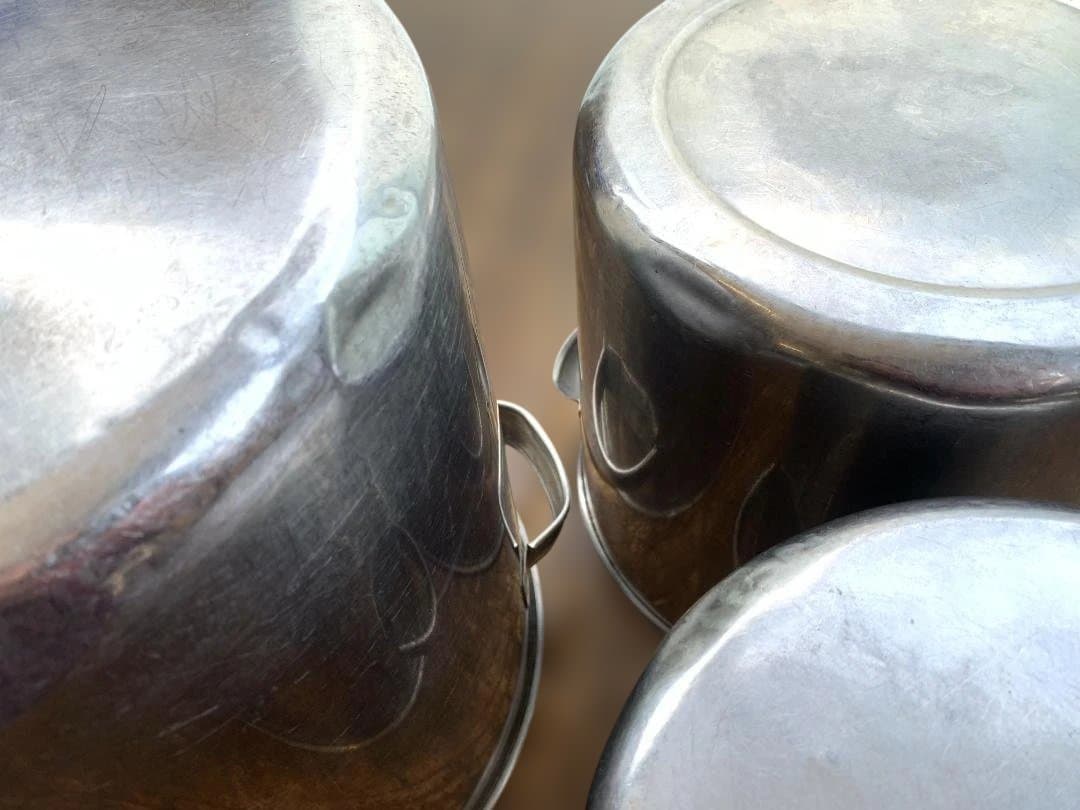 ステンレス製 寸胴鍋 キッチンポット６個＋油こし４個 セット 厨房 業務用