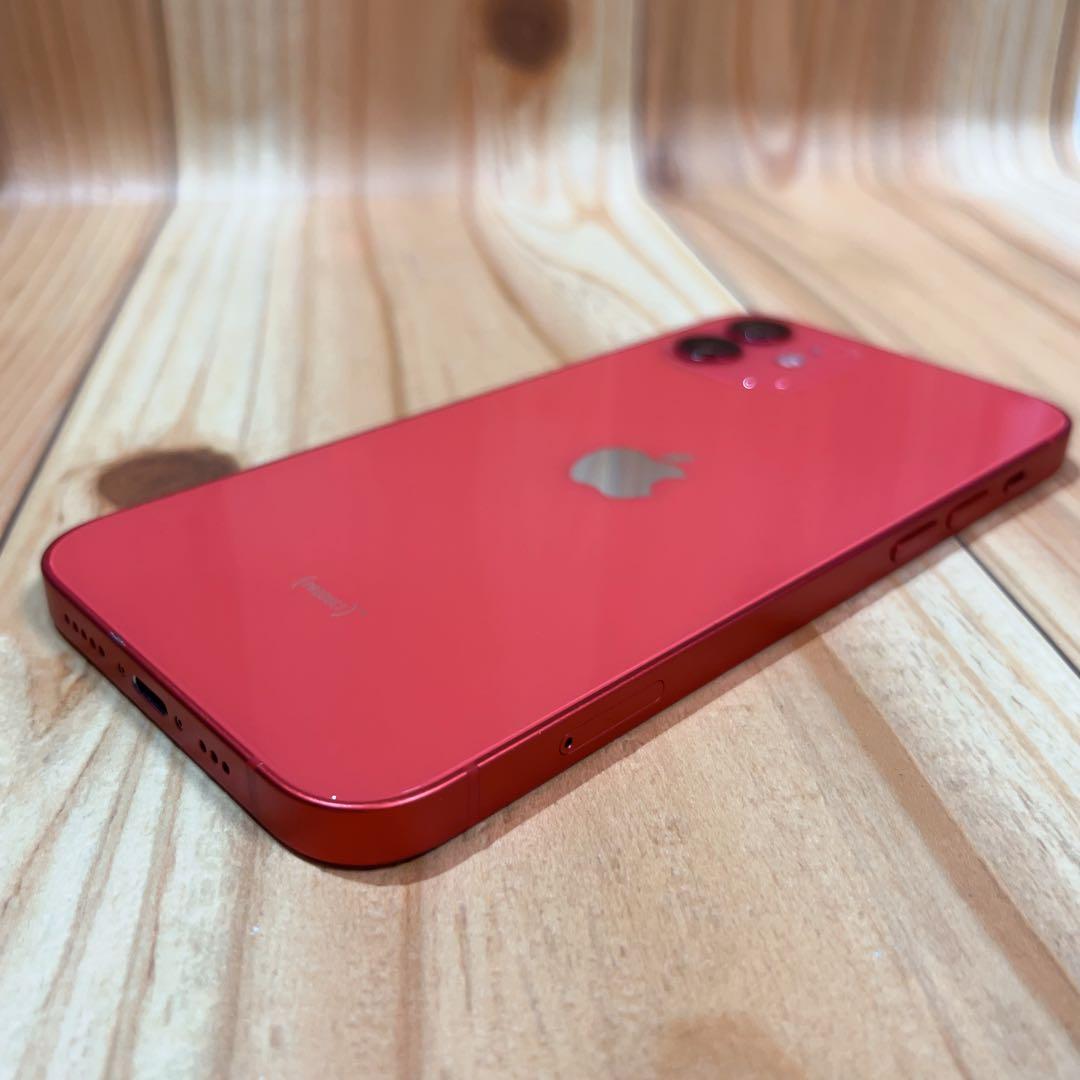 SIMフリー 本体 iPhone 12 256 GB レッド 499 電池新品