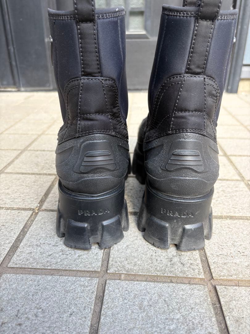 PRADAプラダ　モリノスRe-Nylonギャバジンブーツ