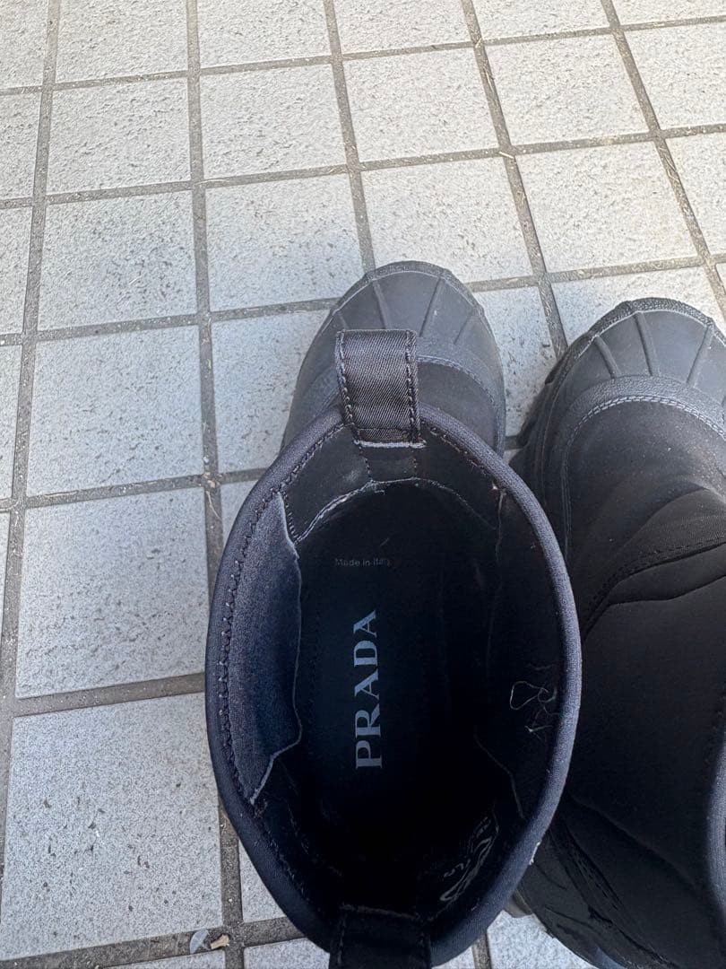 PRADAプラダ　モリノスRe-Nylonギャバジンブーツ