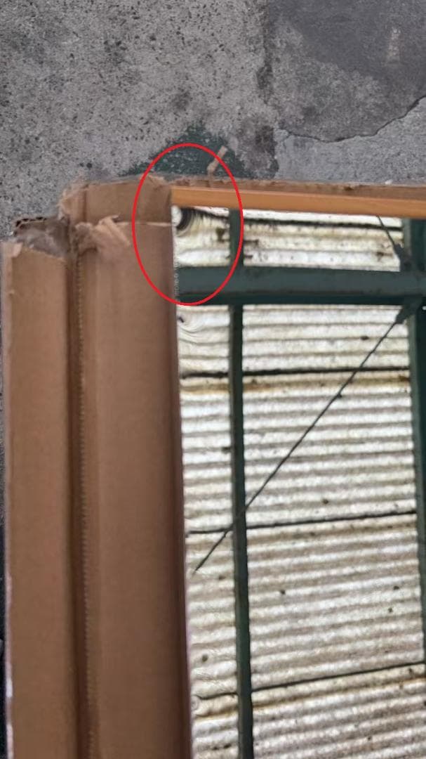 【美品】ダンスミラー 割れない鏡 幅80x160cm 姿見 木色 6番