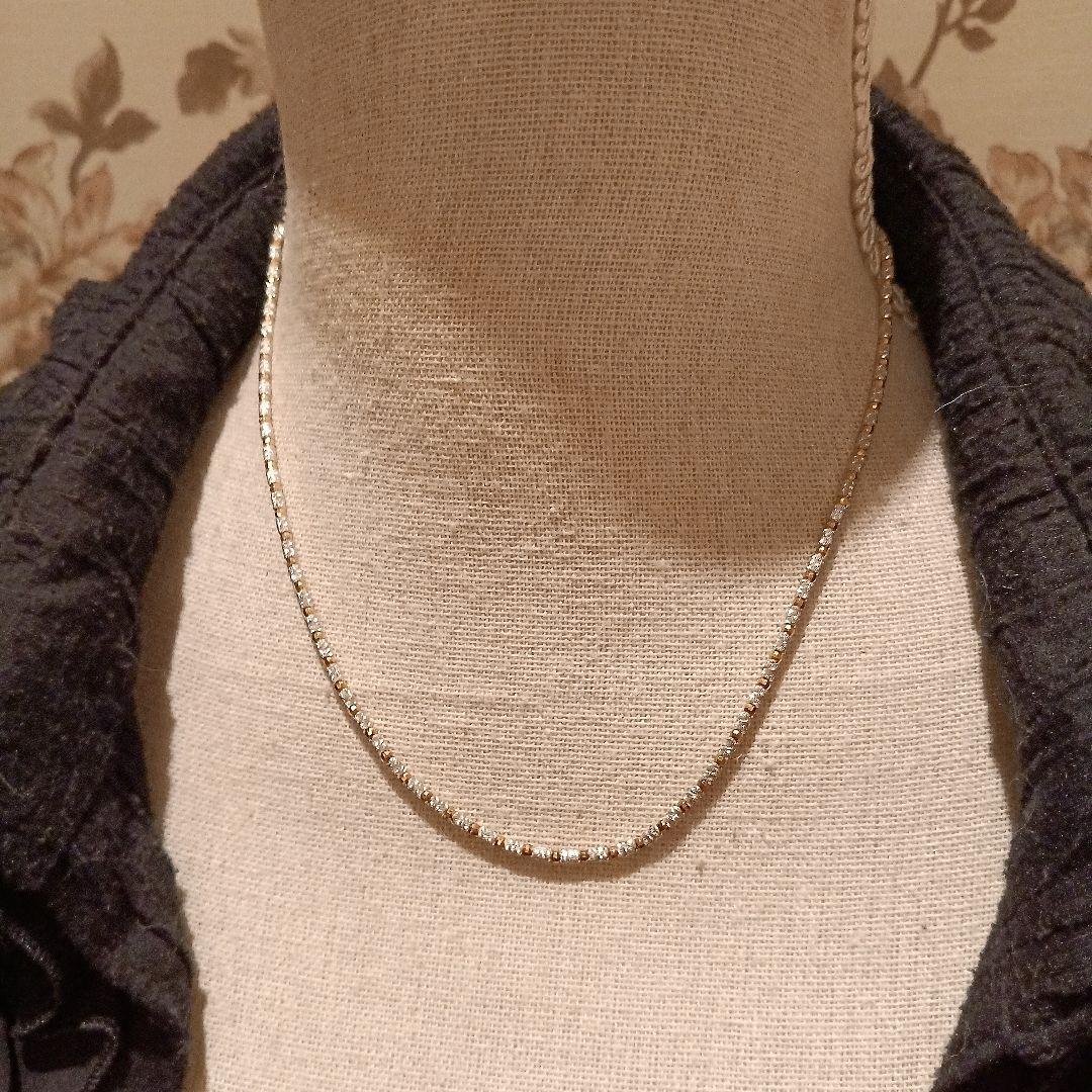 K18ネックレス　ホワイトゴールド　希少デザイン