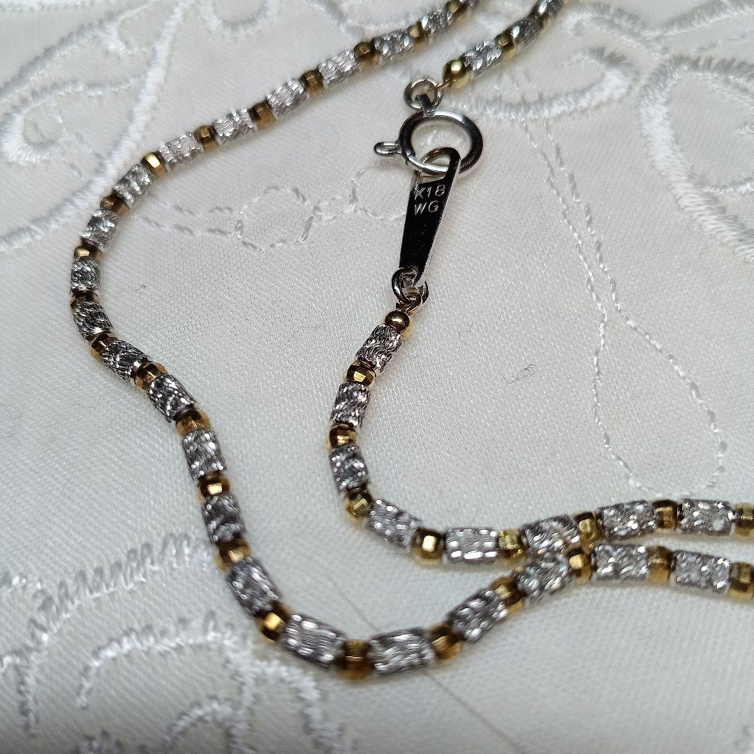 K18ネックレス　ホワイトゴールド　希少デザイン