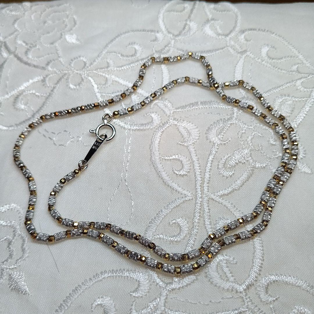 K18ネックレス　ホワイトゴールド　希少デザイン