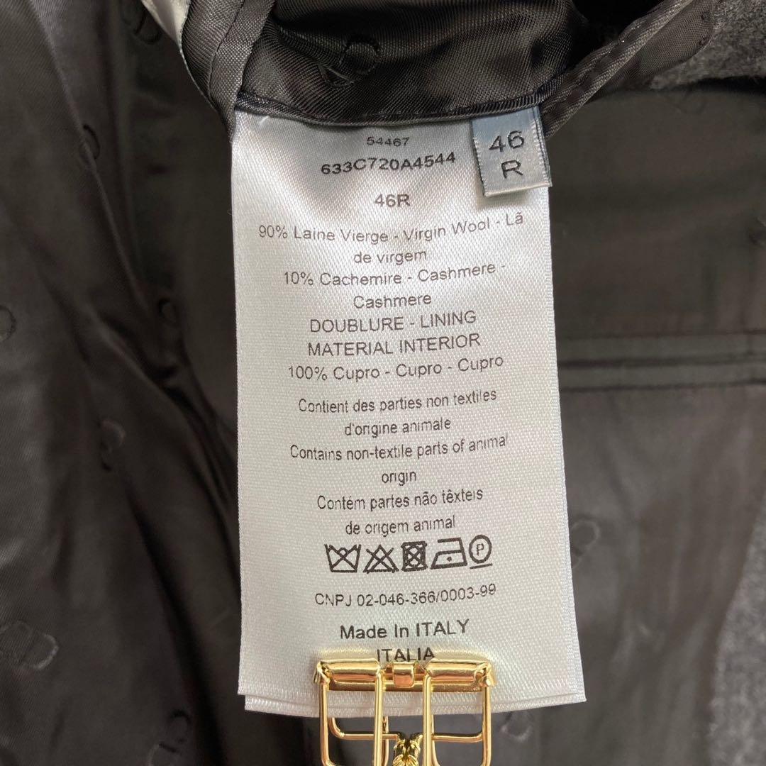 Christian Dior カシミアセットアップ スーツ チャコール 46