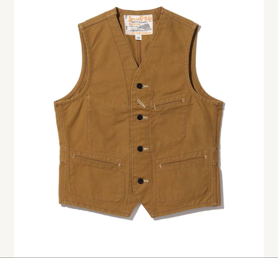 完売品Sugar Cane ブラウンダックベスト サイズ40