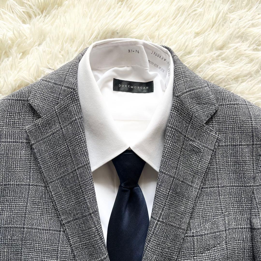 <美品>LARDINI ネイビー ウール フラックス ジャケット サイズ44