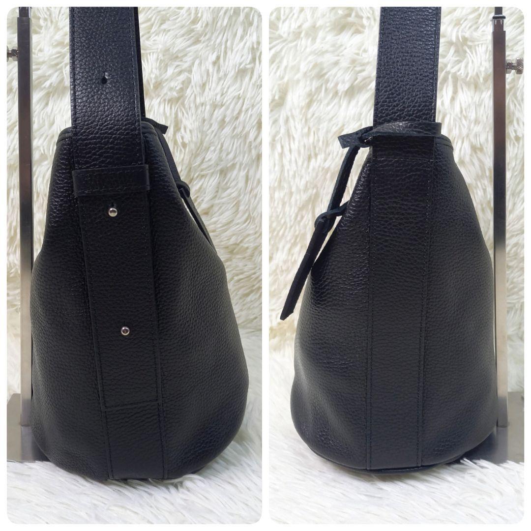 極美品✨BEAUTY&YOUTH LAUNIQA　レザー トートバッグ ブラック