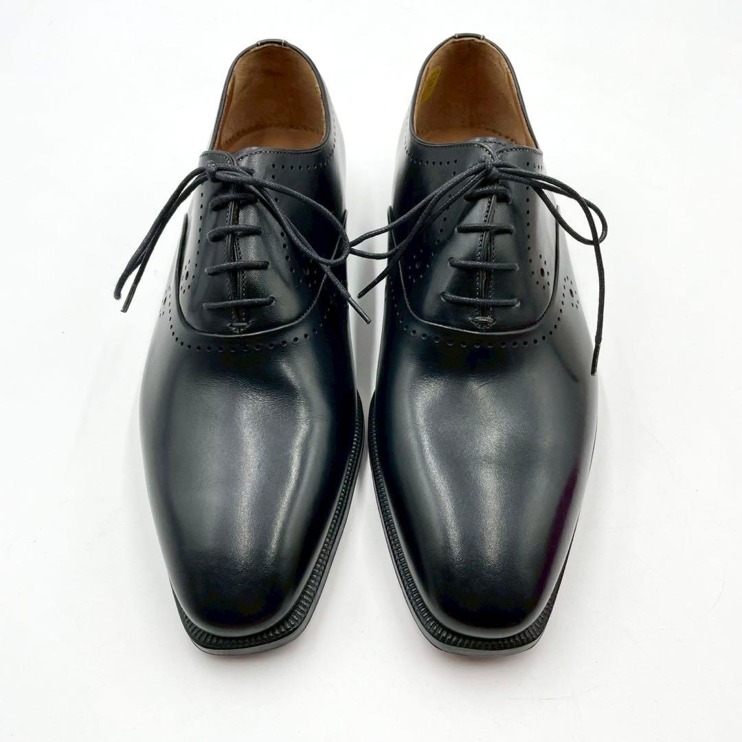 ボリーニ ドレスシューズ プレーントゥ 内羽根 黒 38 本革 Y1482