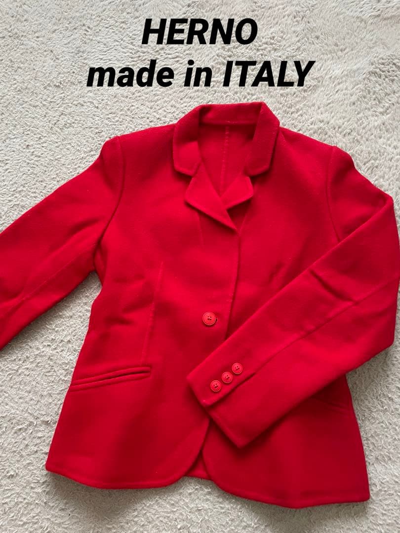 HERNO ウール100%イタリア製 テーラードジャケット