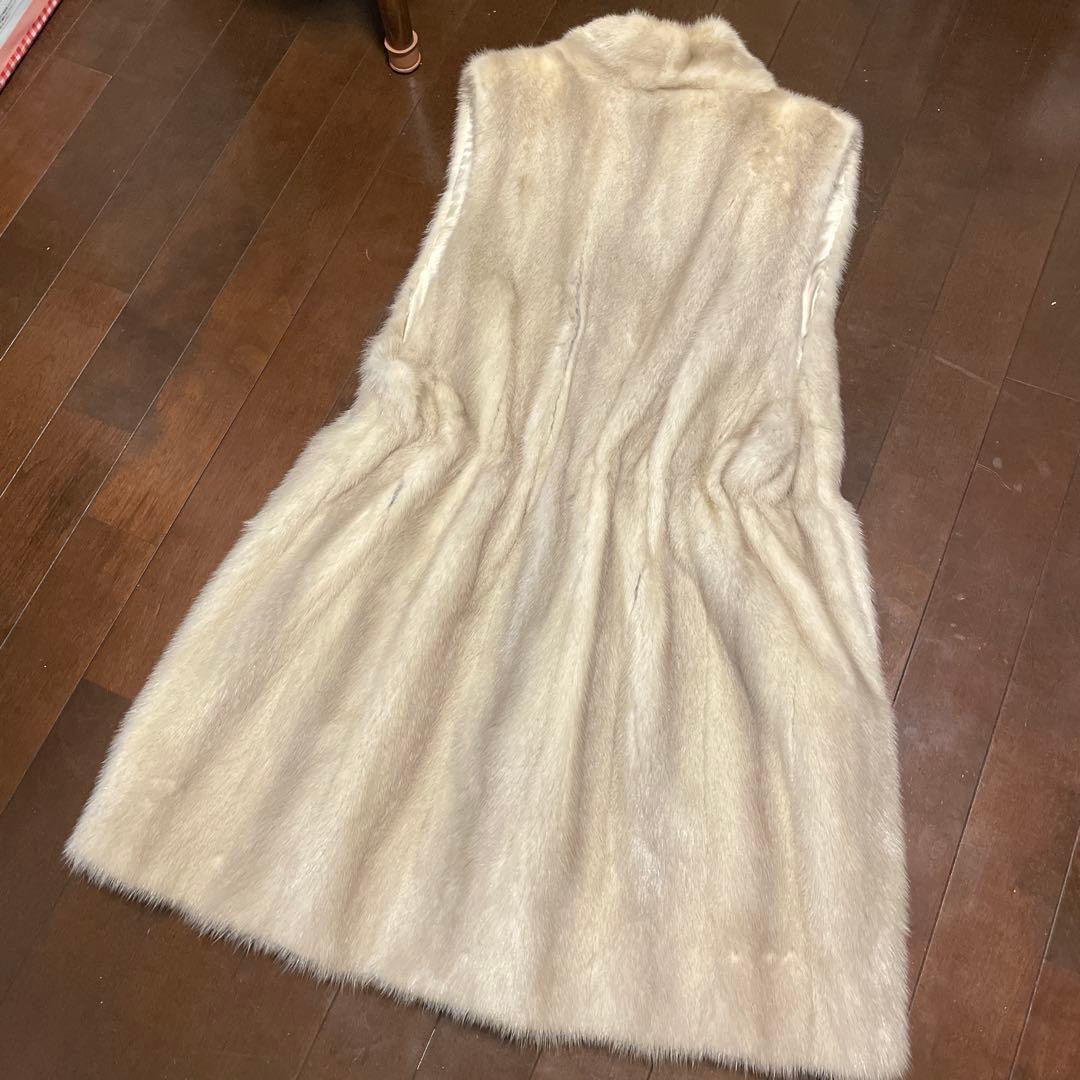 美品・最高級ヴァイオレットミンクファージレミドル・ロング丈 ノーカラー