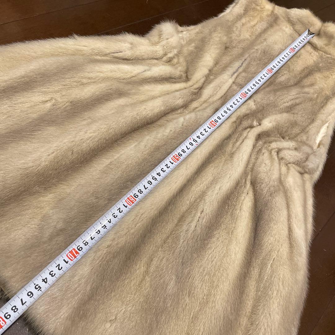 美品・最高級ヴァイオレットミンクファージレミドル・ロング丈 ノーカラー