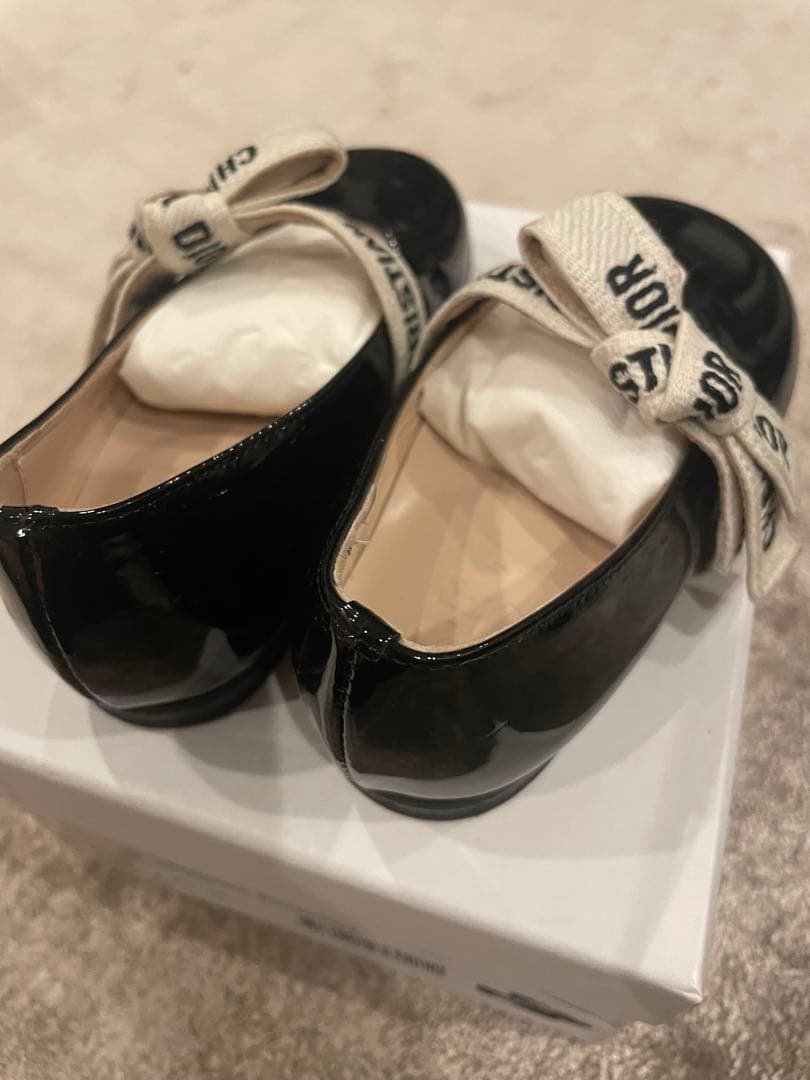 【baby Dior】 バレリーナシューズ 黒 22