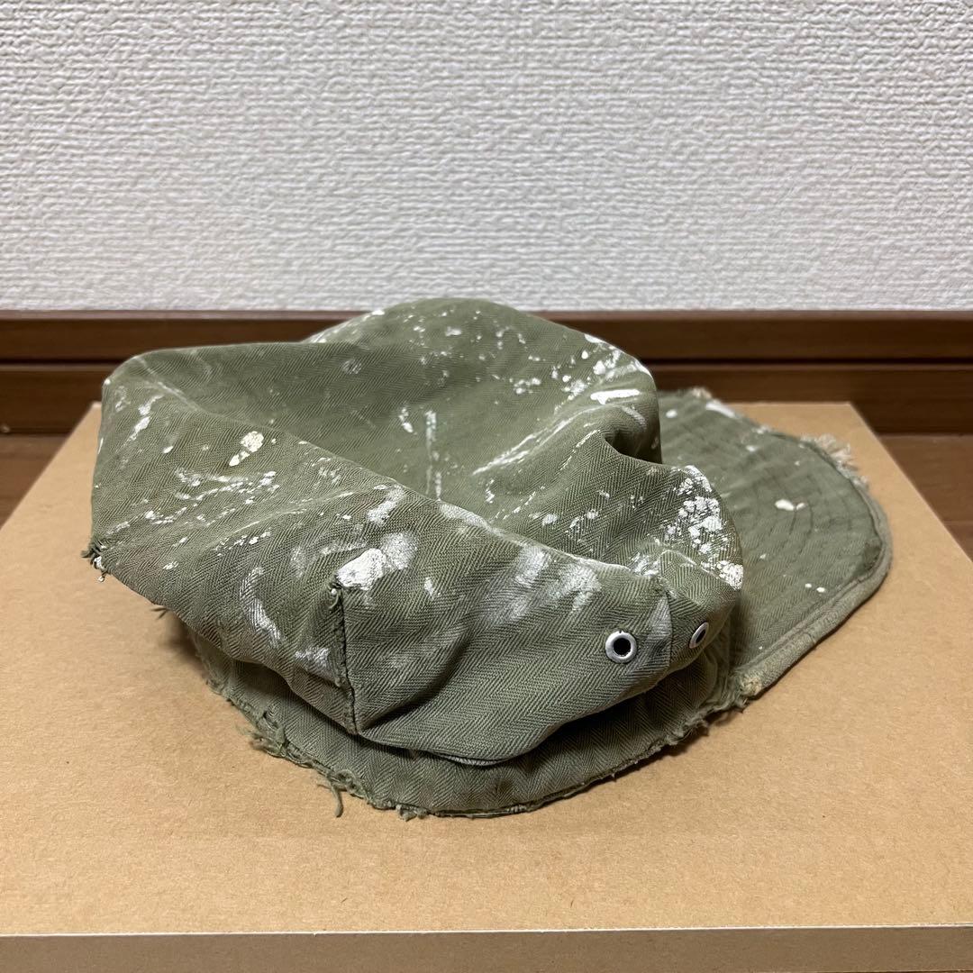 40s WWII usmilitary ヘリンボーンツイル キャップ